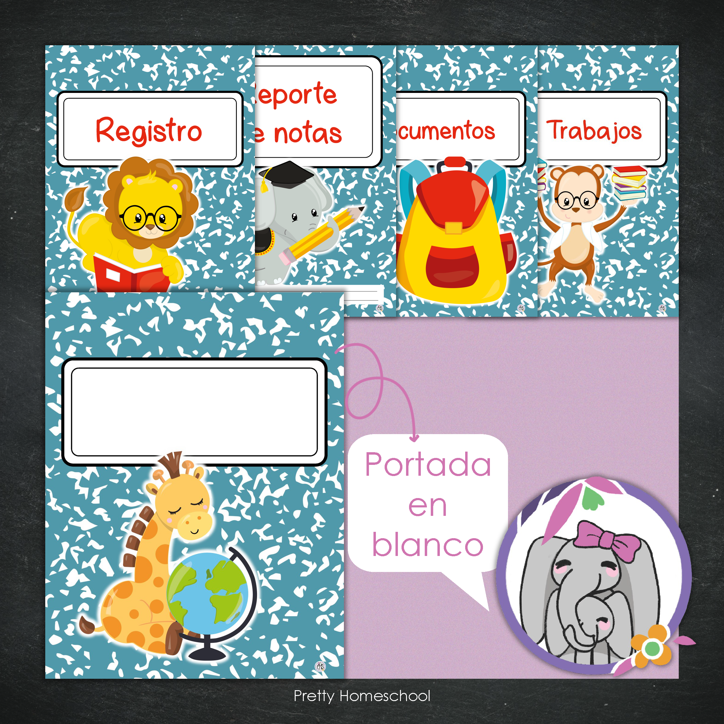 Portafolio Homeschooler 2025 – 2026 - Escuelita animal - Impreso