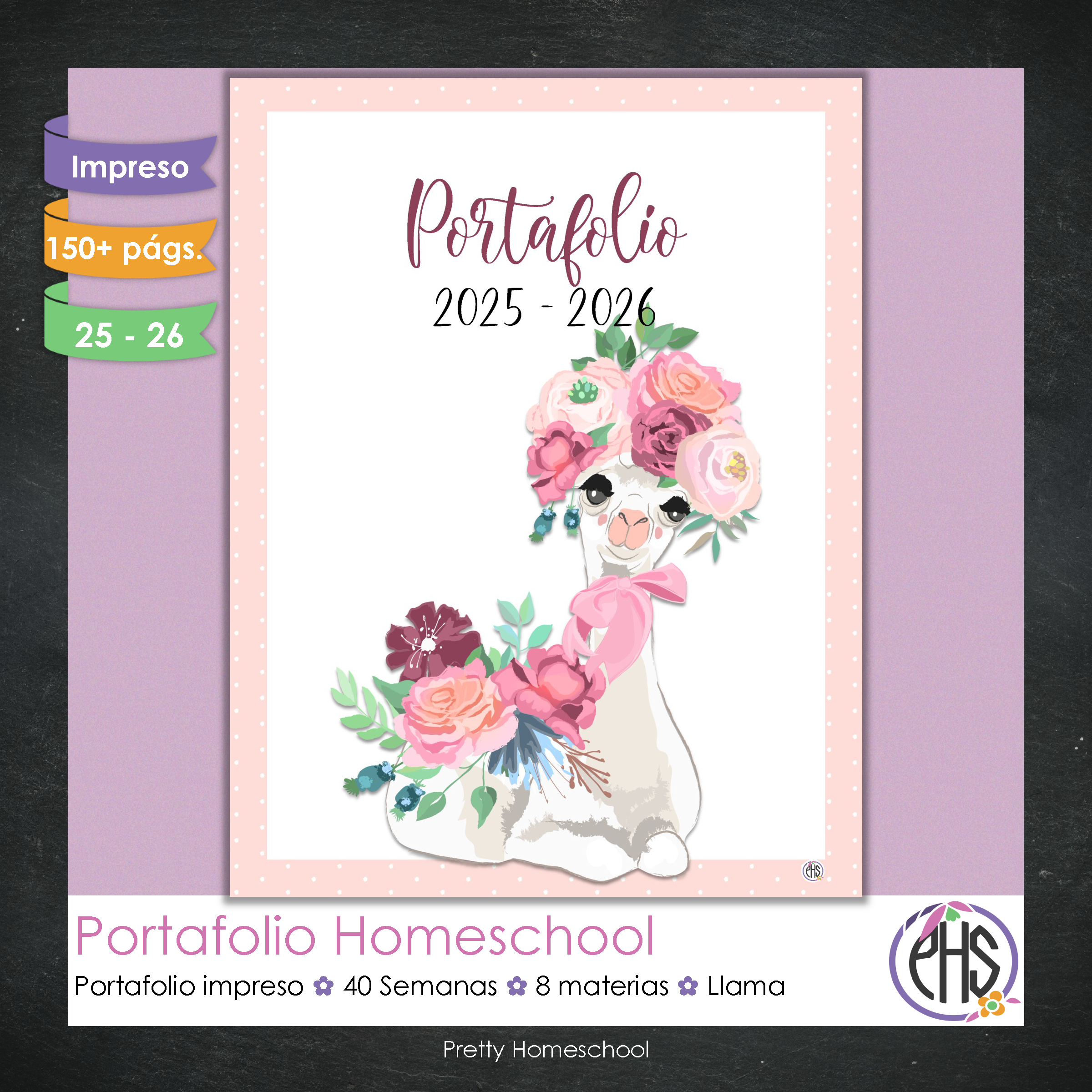 Portafolio Homeschooler 2025 – 2026 - Llama - Impreso