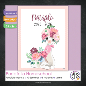 Portafolio Homeschooler 2025 – 2026 - Llama - Impreso