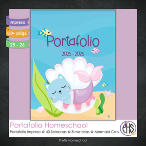 Portafolio Homeschooler 2025 – 2026 - Mermaid Cats - Impreso