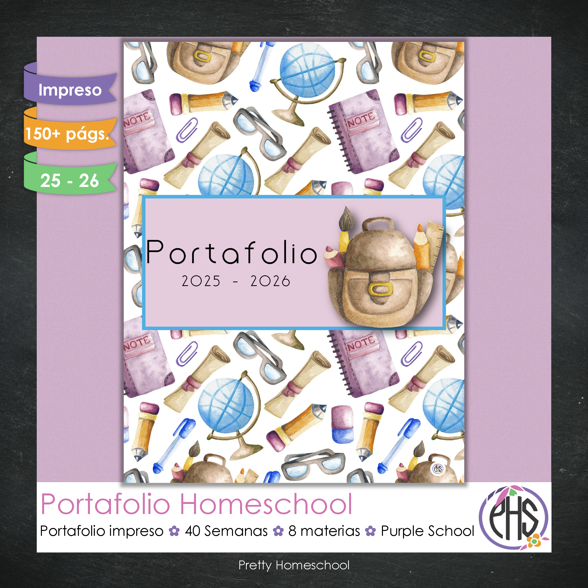 Portafolio Homeschooler 2025 – 2026 - Purple School - Impreso