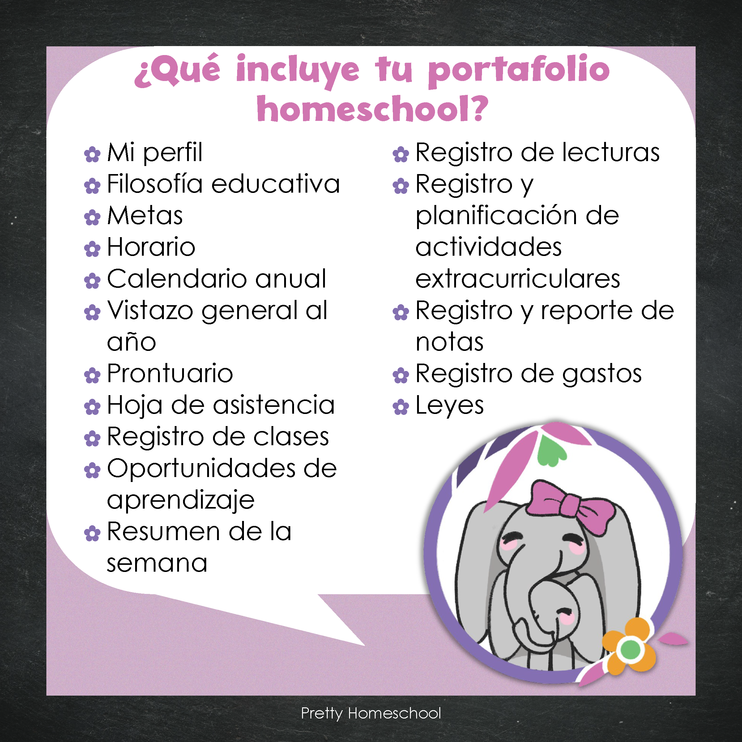Portafolio Homeschooler 2025 – 2026 - Buhos y Flores - Impreso