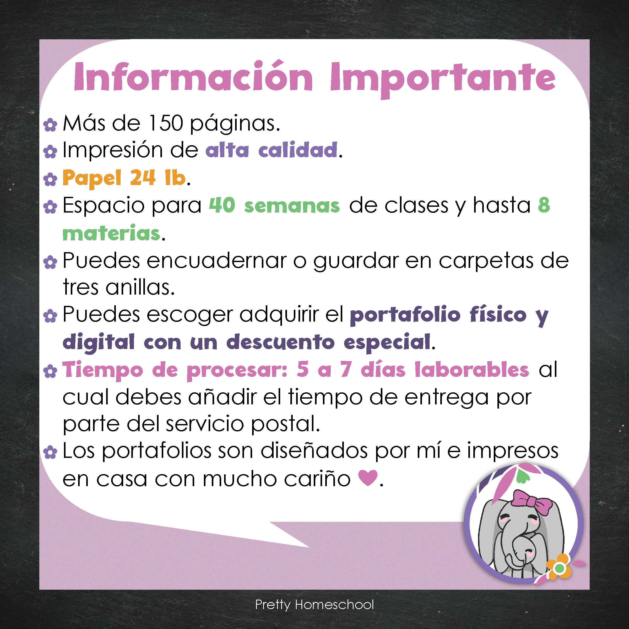 Portafolio Homeschooler 2025 – 2026 - Buhos y Flores - Impreso
