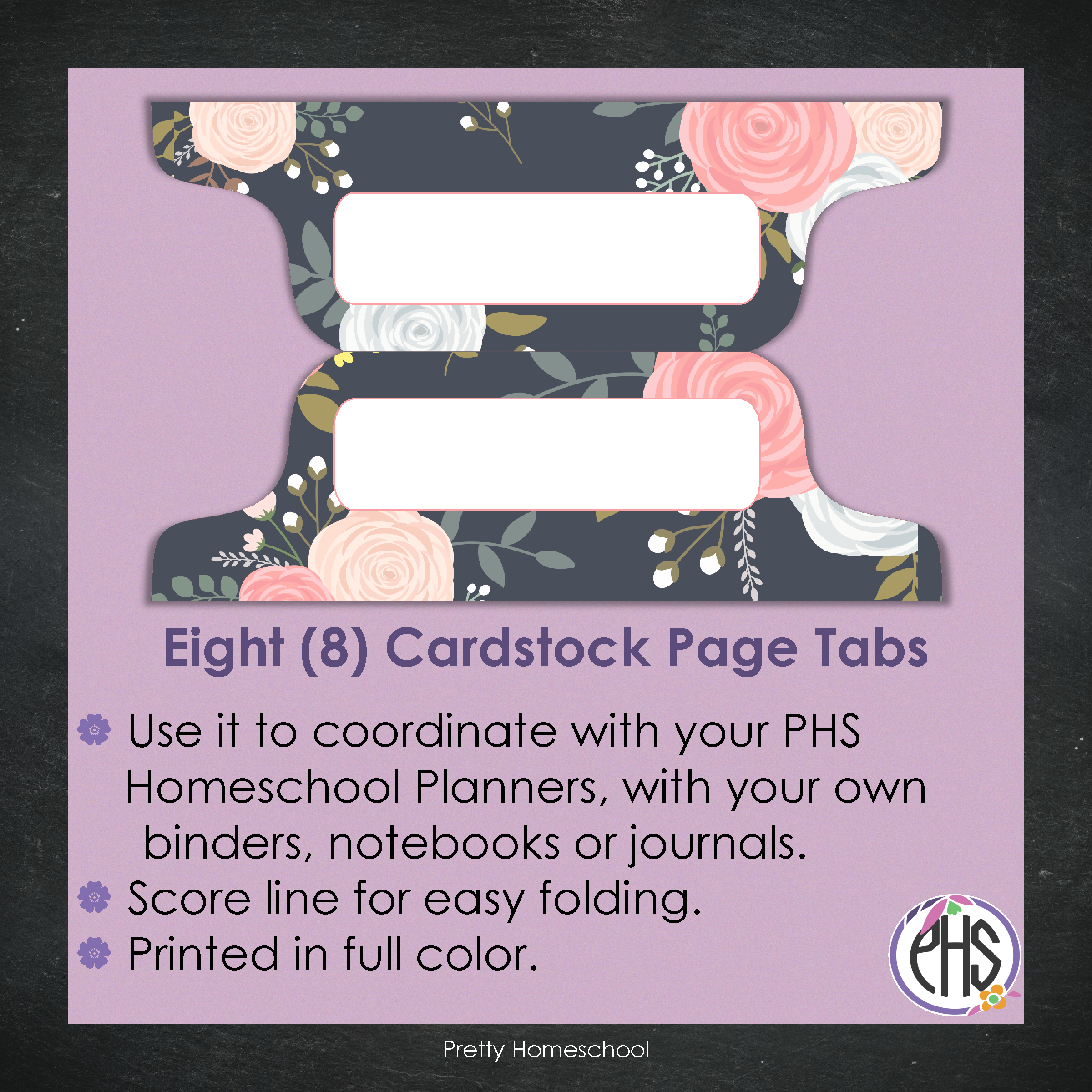 Page Tabs / Homeschool Planner / Blush Pink