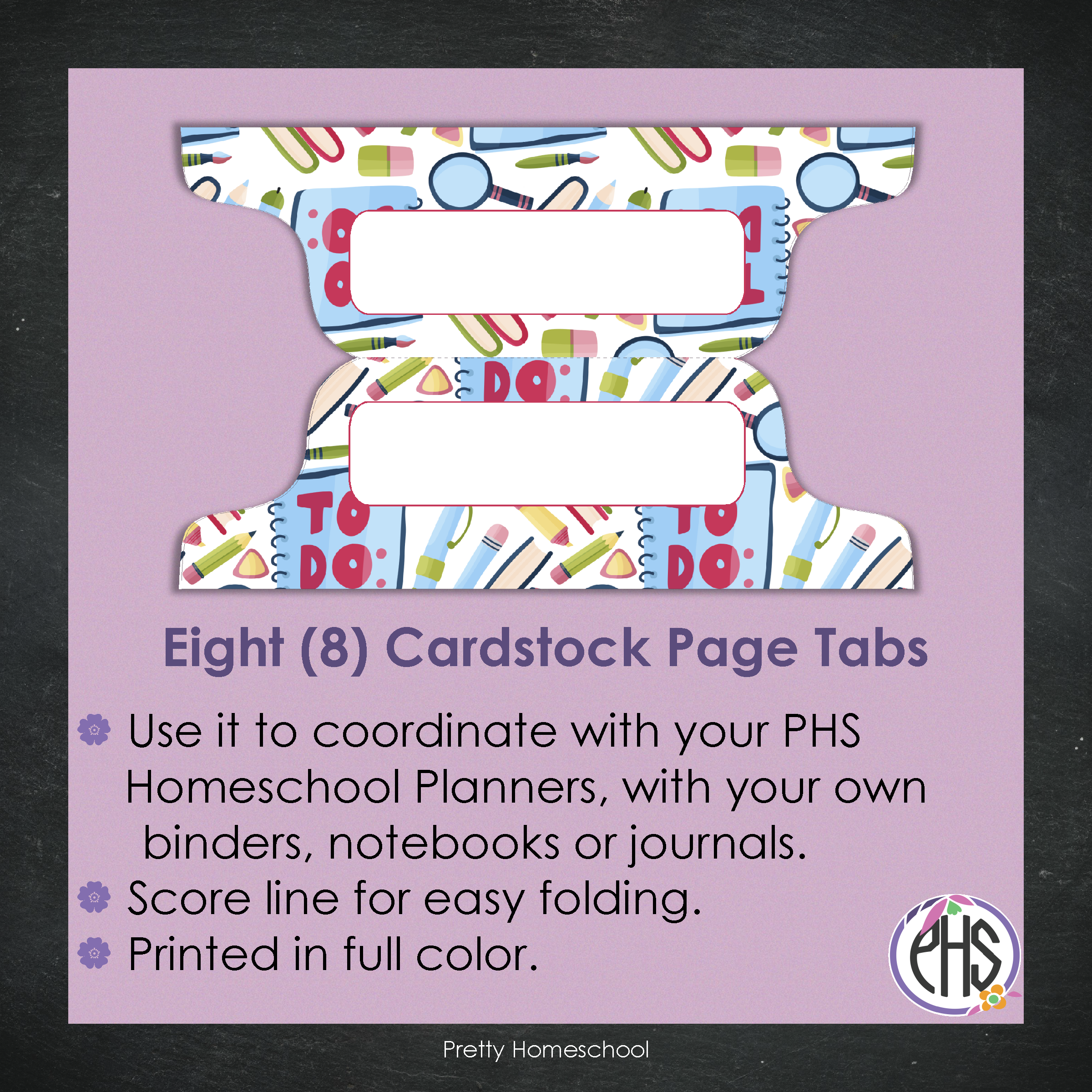 Page Tabs / Homeschool Planner / School