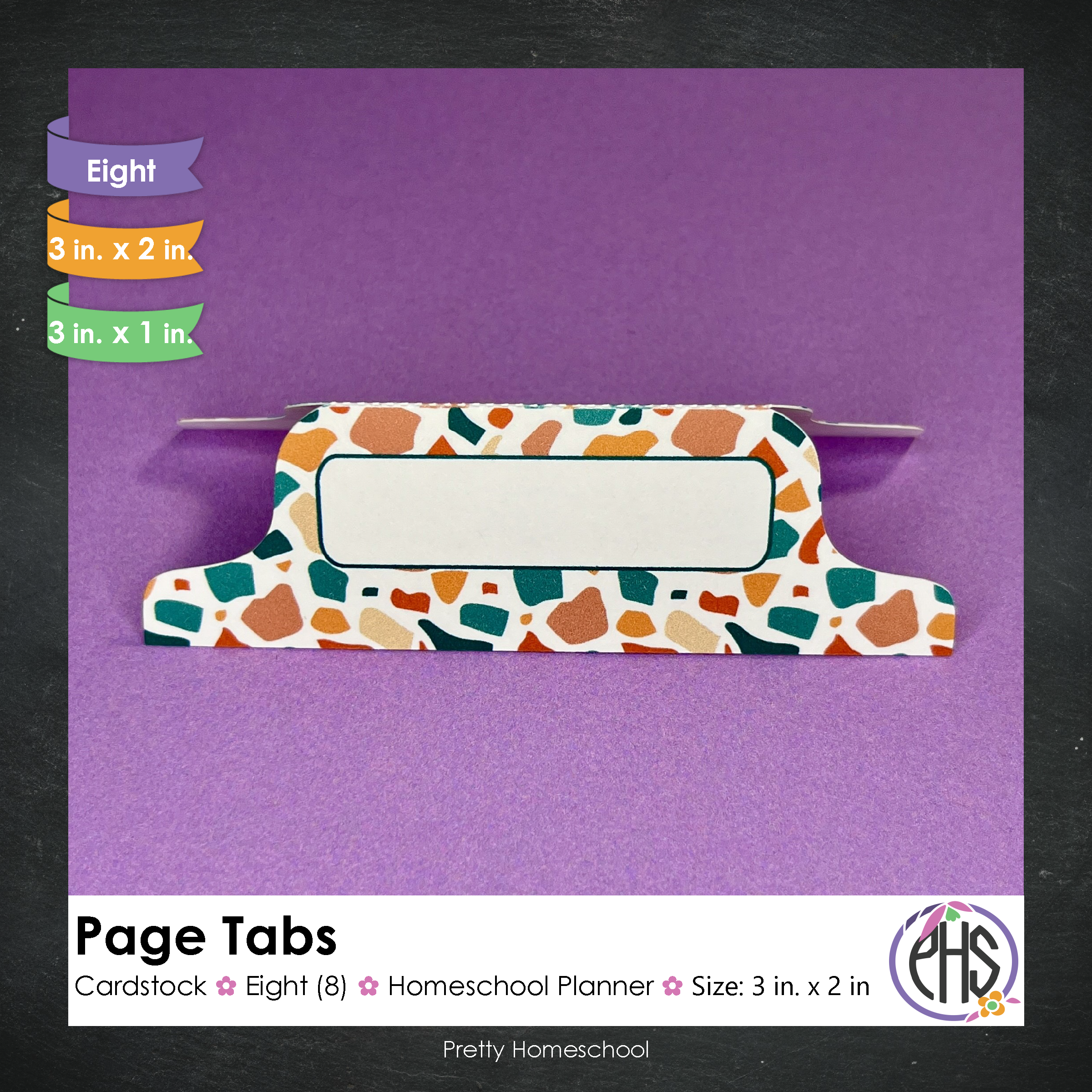 Page Tabs / Homeschool Planner / Terrazo