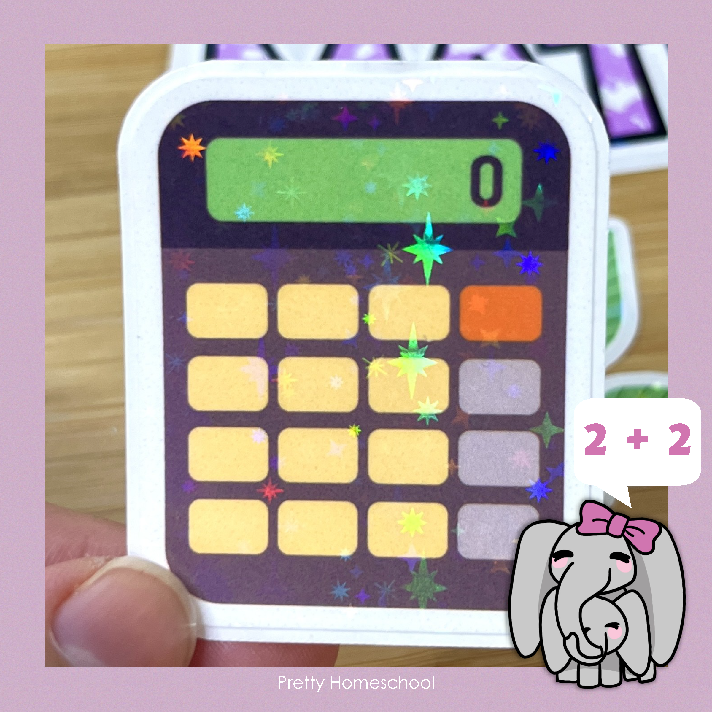 5-Piece Die-Cut Sticker Set – Subjects + School Supplies | Holographic | Weatherproof