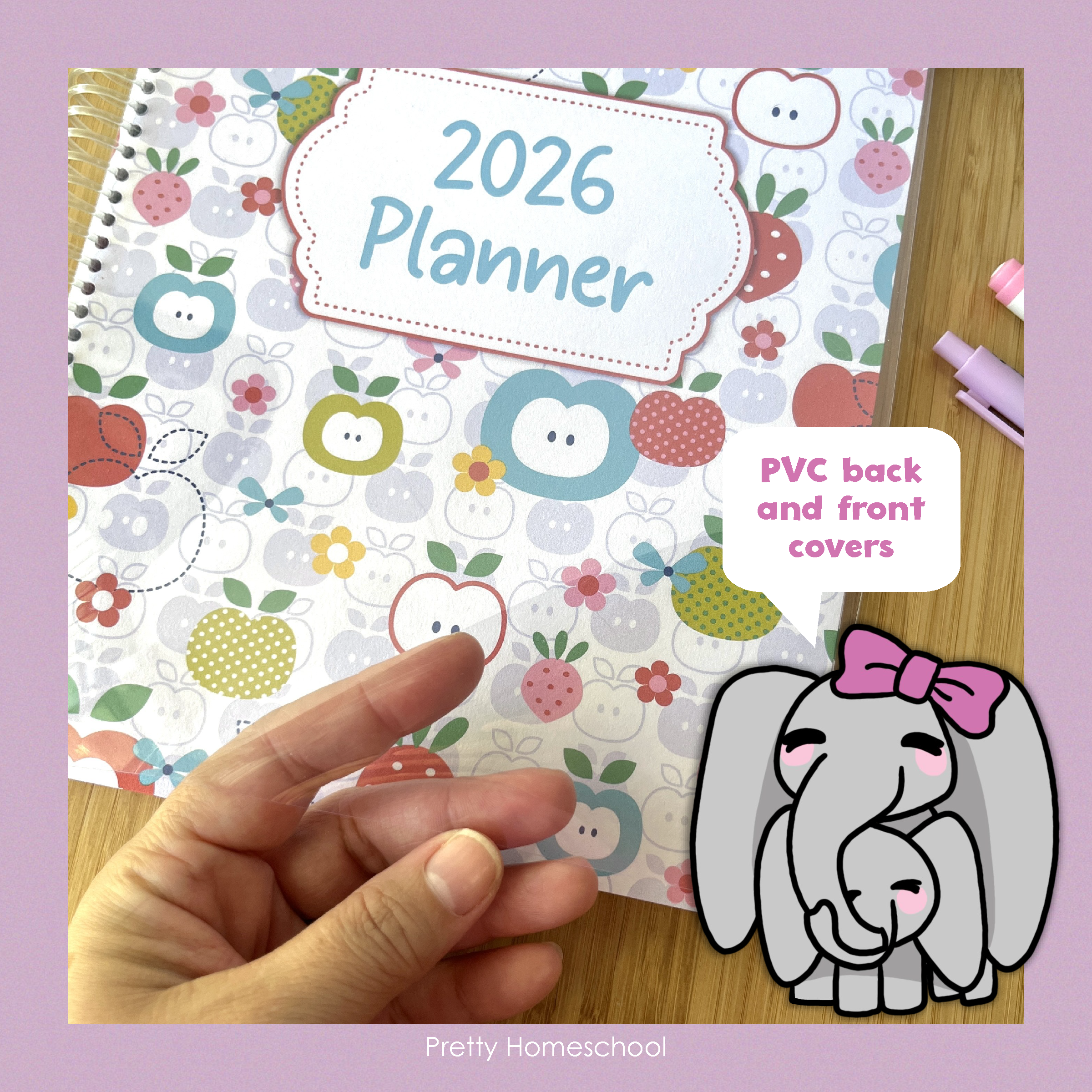 2026 Weekly Planner for Busy Homeschool Moms — Spiral Mom Organizer for Home & School