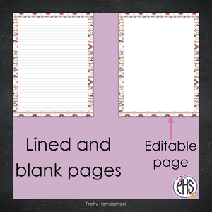 Homeschool Planner Binder Covers and Spines / Aztec