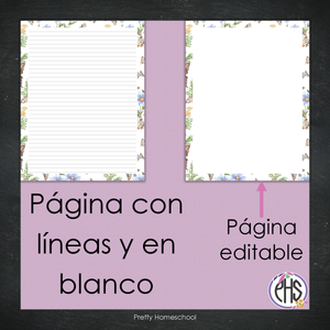 Portadas y espinas para carpetas y libreta de planes homeschool / Mariposas