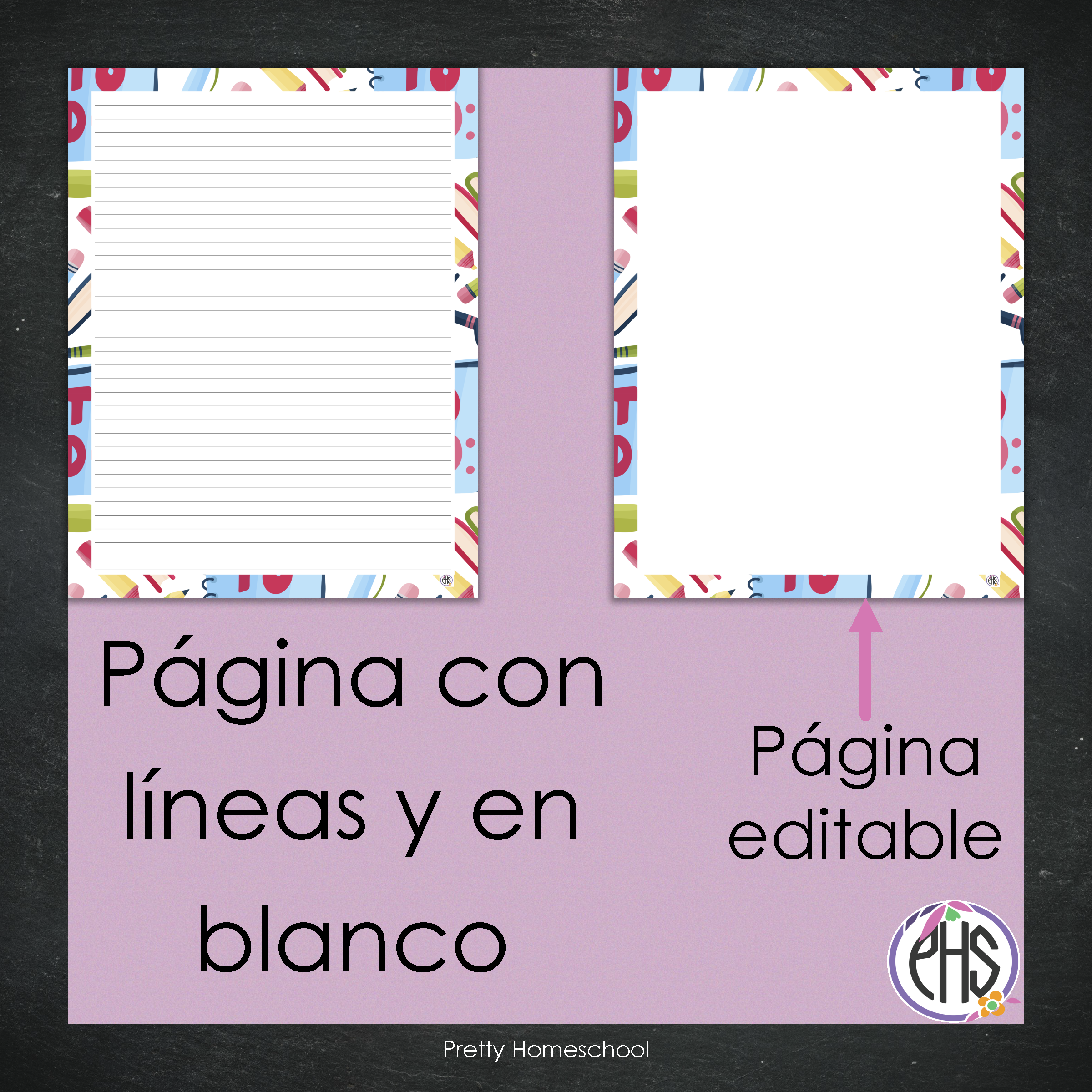 Portadas y espinas para carpetas y libreta de planes Homeschool / Escuela