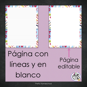 Portadas y espinas para carpetas y libreta de planes Homeschool / Escuela