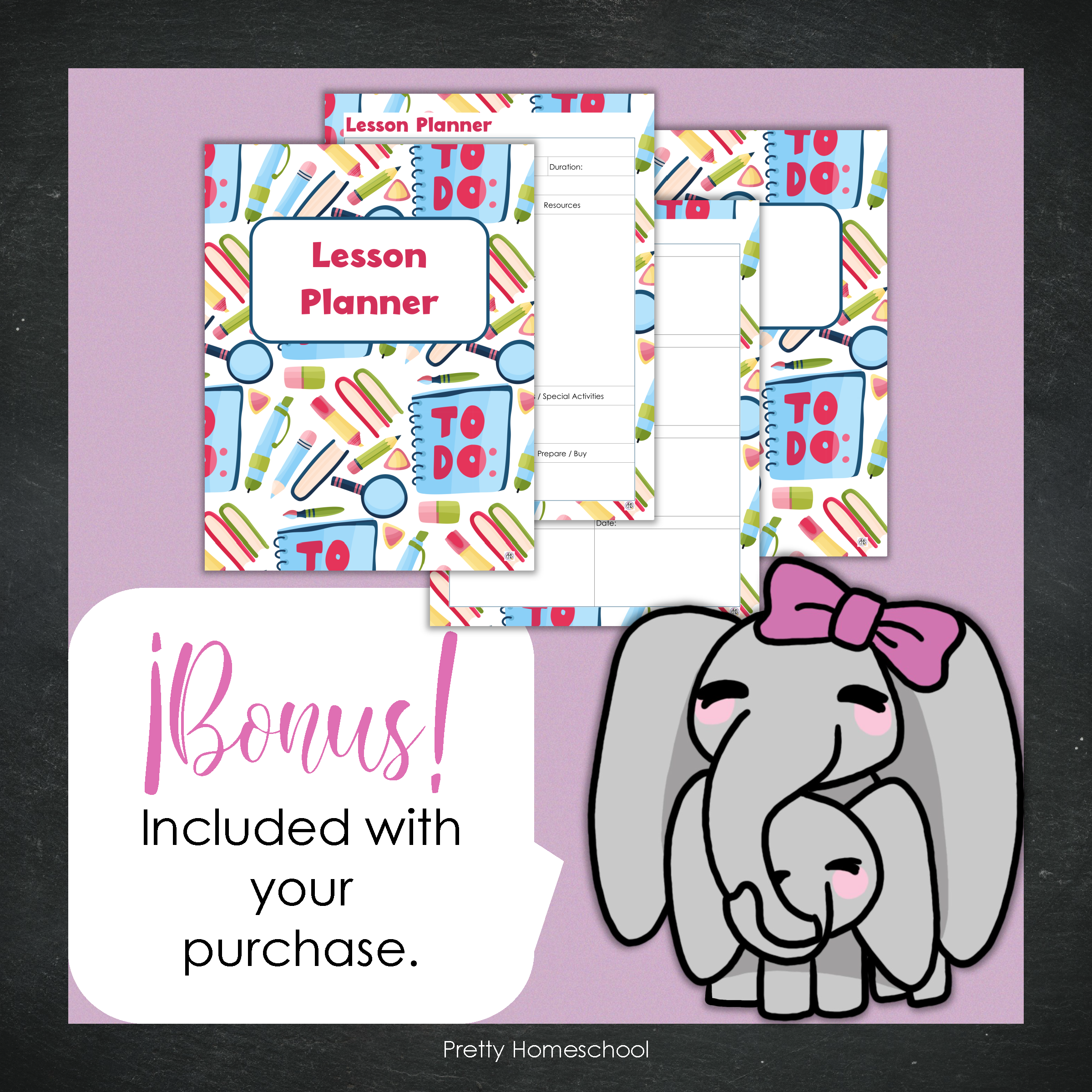 Printable Homeschool Planner | Digital PDF for Annotation or Printing | 2025-2026 School Year | School Stationery Design