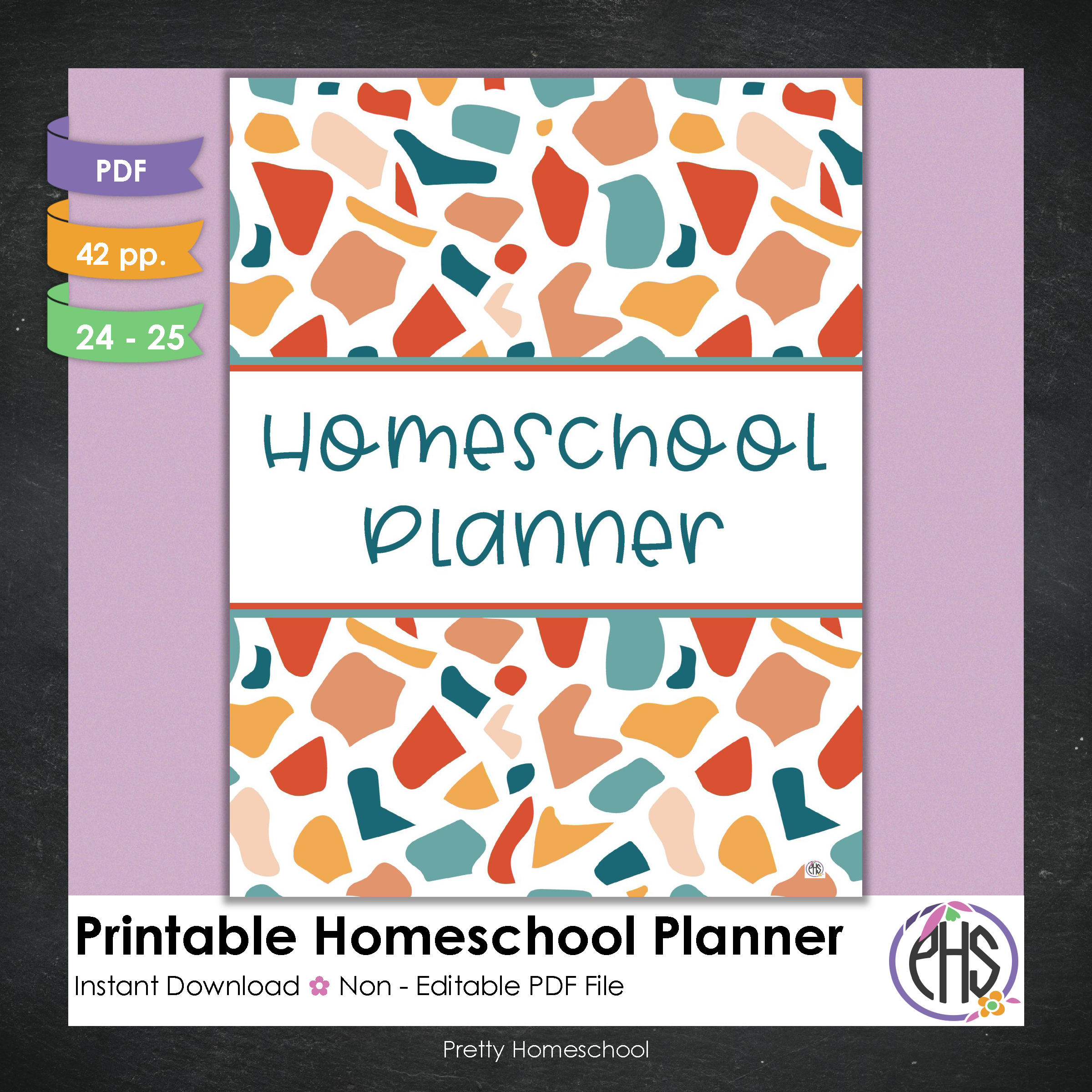 Printable Homeschool Planner / Terrazo