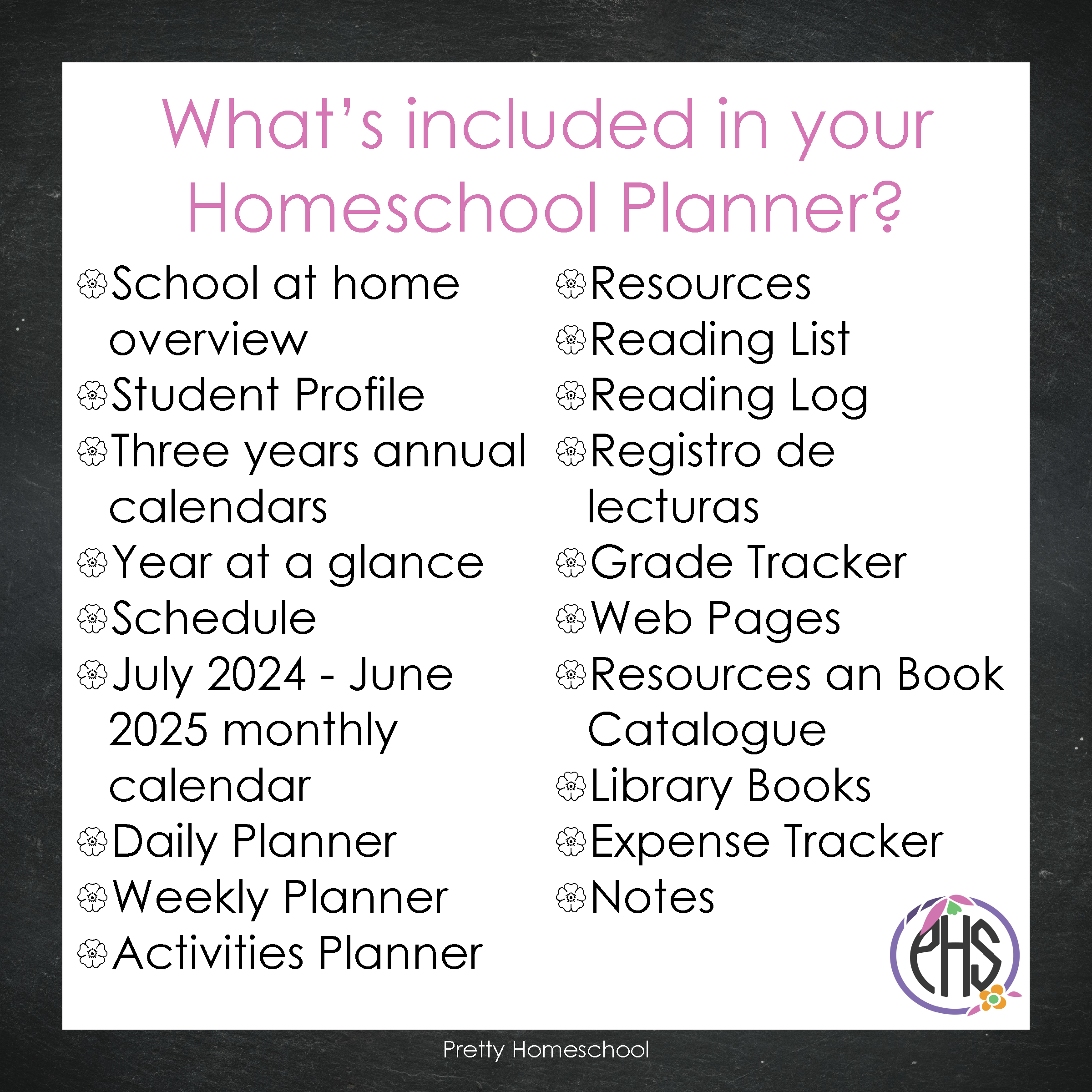 Printable Homeschool Planner / School