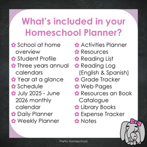 Printable Homeschool Planner | Digital PDF for Annotation or Printing | 2025-2026 School Year | Aztec Pattern Design