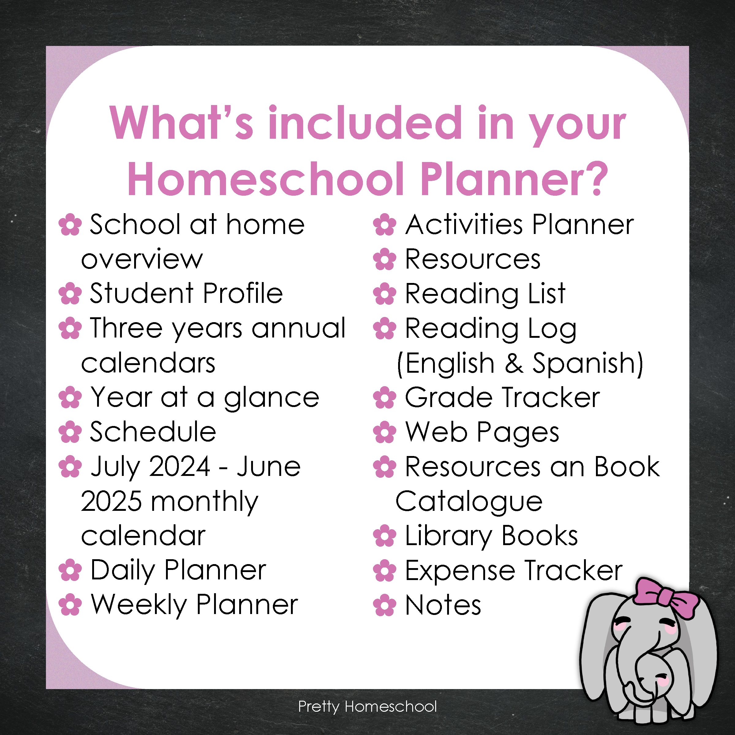 Printed Homeschool Planner | Daily & Weekly Organizer for 4 Students | Butterflies Design + Digital PDF