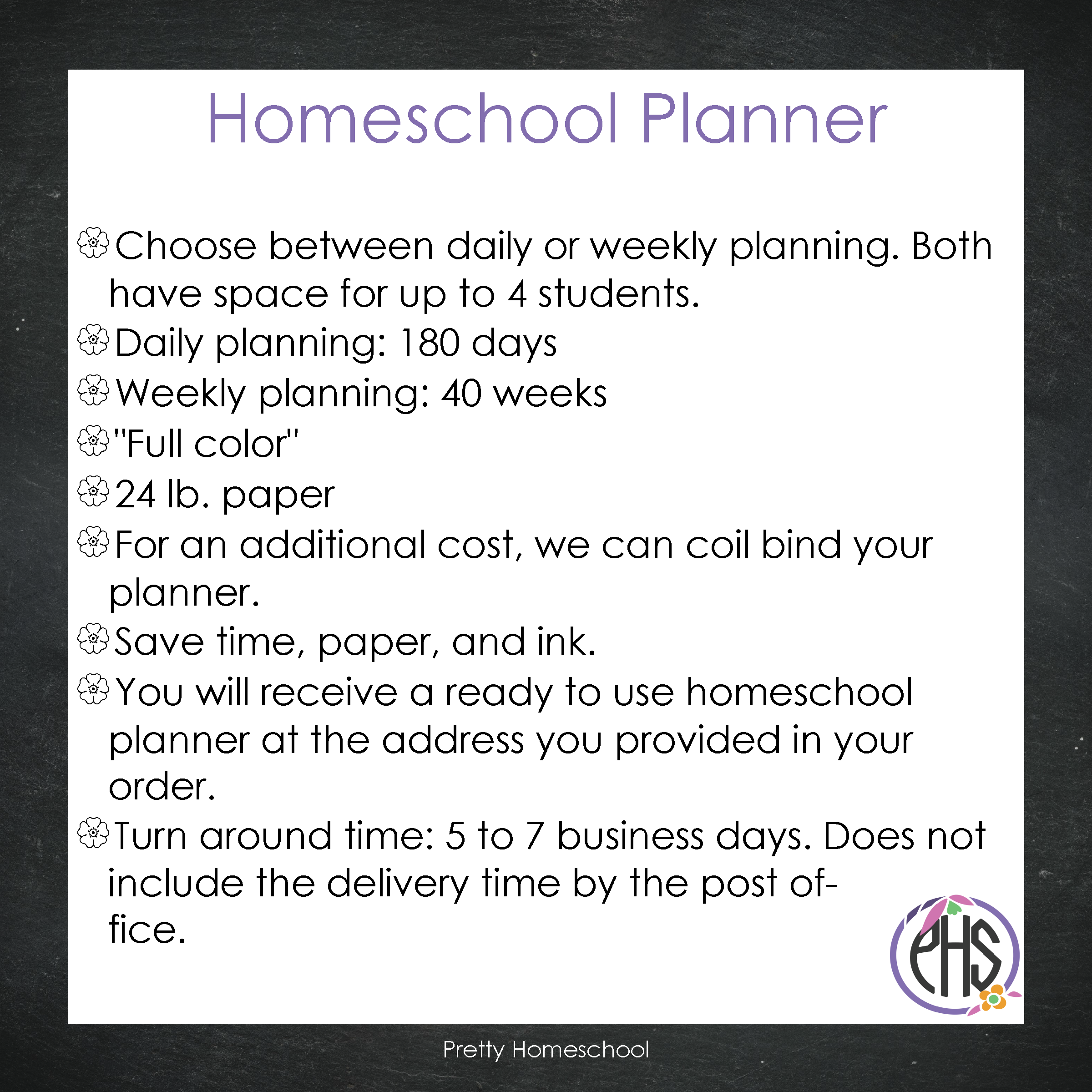 Homeschool Planner / Daily or Weekly Planning / Printed or Spiral Bound / Aztec