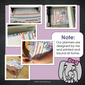 Printed Homeschool Planner | Daily & Weekly Organizer for 4 Students | Butterflies Design + Digital PDF