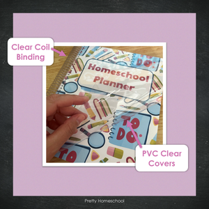 Printed Homeschool Planner | Daily & Weekly Organizer for 4 Students | Butterflies Design + Digital PDF