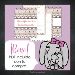 Libreta de Planes Homeschool en PDF | Planificación Diaria o Semanal para Varios Estudiantes | Diseño Aztec