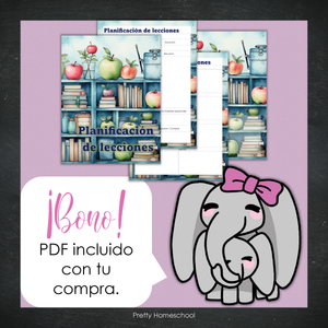 Libreta de Planes Homeschool en PDF | Planificación Diaria o Semanal para Varios Estudiantes | Diseño Librero Azul