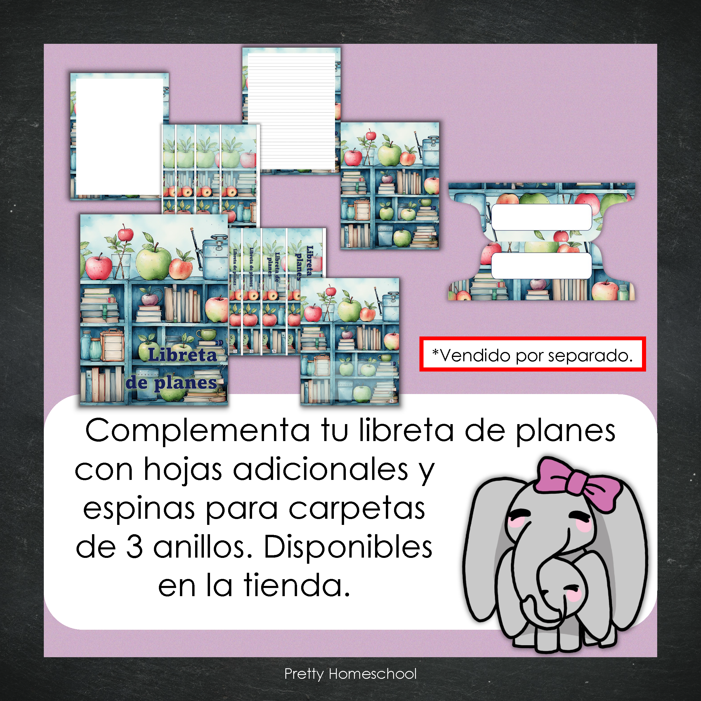 Libreta de Planes Homeschool en PDF | Planificación Diaria o Semanal para Varios Estudiantes | Diseño Librero Azul