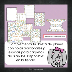 Libreta de Planes Homeschool en PDF | Planificación Diaria o Semanal para Varios Estudiantes | Diseño Mariposas
