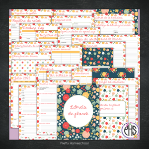 Libreta de Planes Homeschool en PDF | Planificación Diaria o Semanal para Varios Estudiantes | Diseño Floral