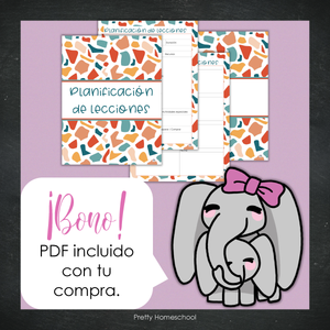 Libreta de Planes Homeschool en PDF | Planificación Diaria o Semanal para Varios Estudiantes | Diseño Terrazo
