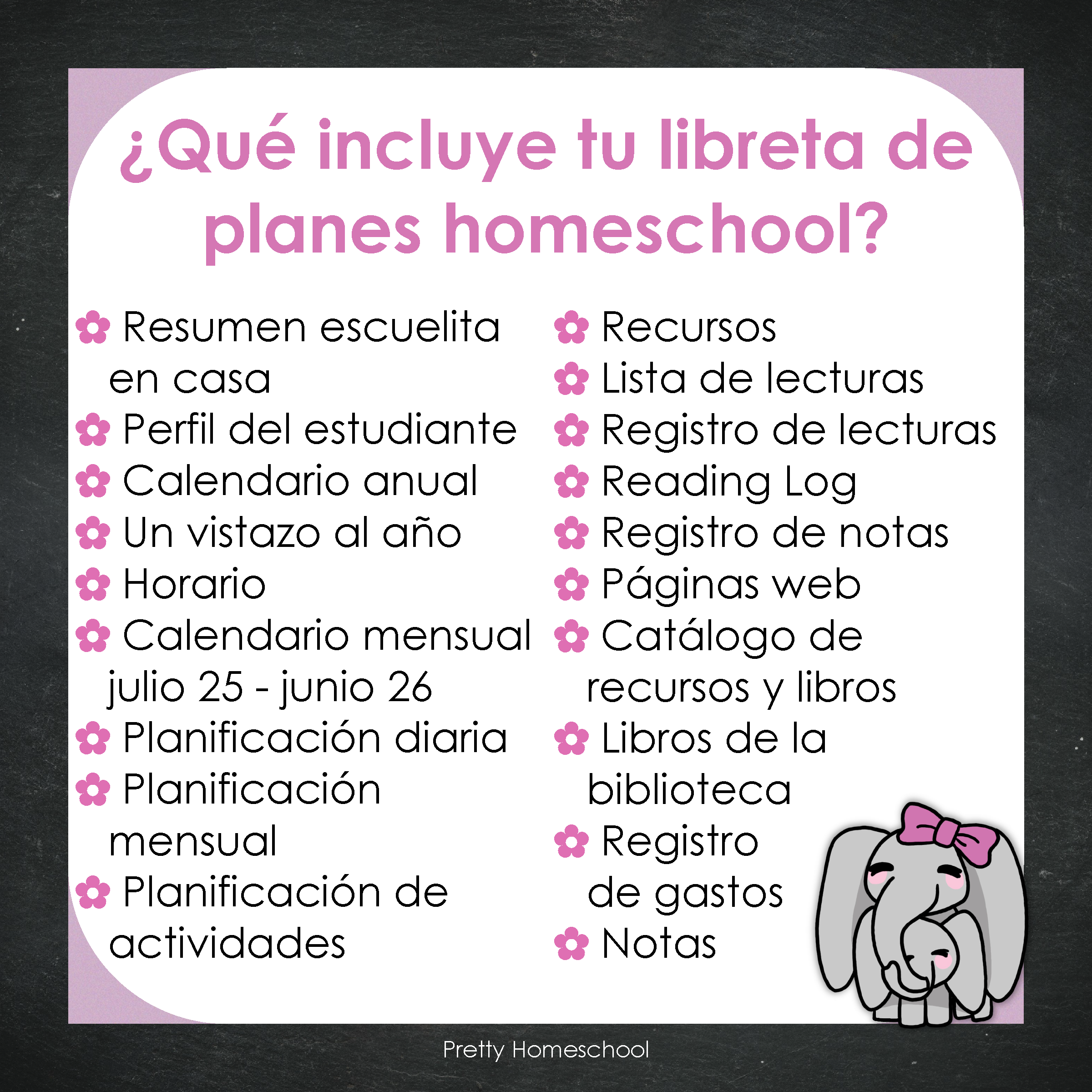 Libreta de Planes Homeschool en PDF | Planificación Diaria o Semanal para Varios Estudiantes | Diseño Floral