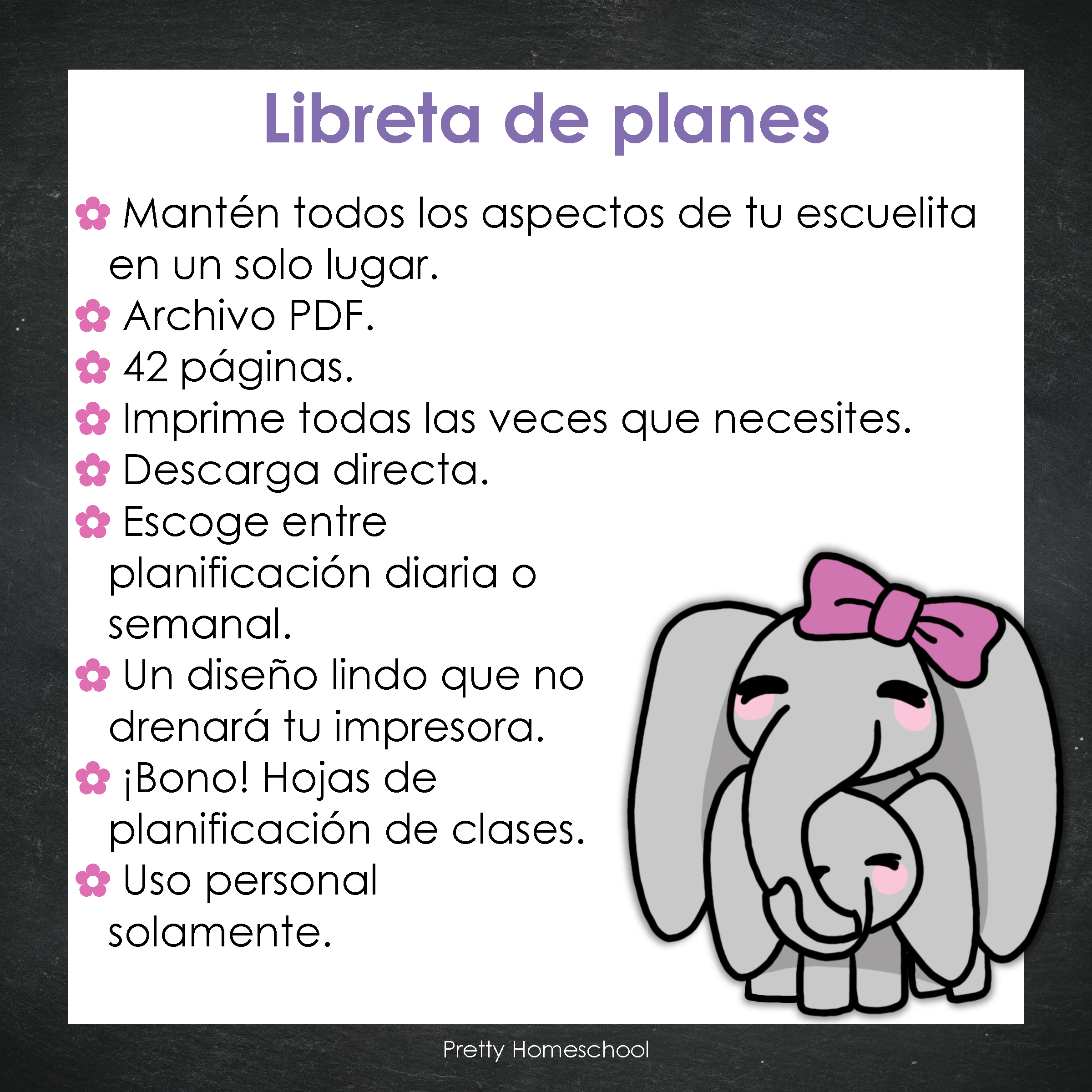 Libreta de Planes Homeschool en PDF | Planificación Diaria o Semanal para Varios Estudiantes | Diseño Floral