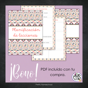 Libreta de planes homeschool imprimible / Archivo PDF solamente / Aztec