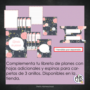 Libreta de planes homeschool imprimible / Archivo PDF solamente / Blush Pink