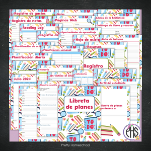 Libreta de planes homeschool imprimible / Archivo PDF solamente / Escuela