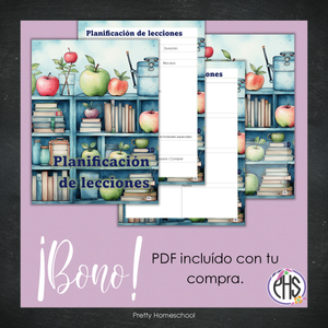 Libreta de planes homeschool imprimible / Archivo PDF solamente / Librero