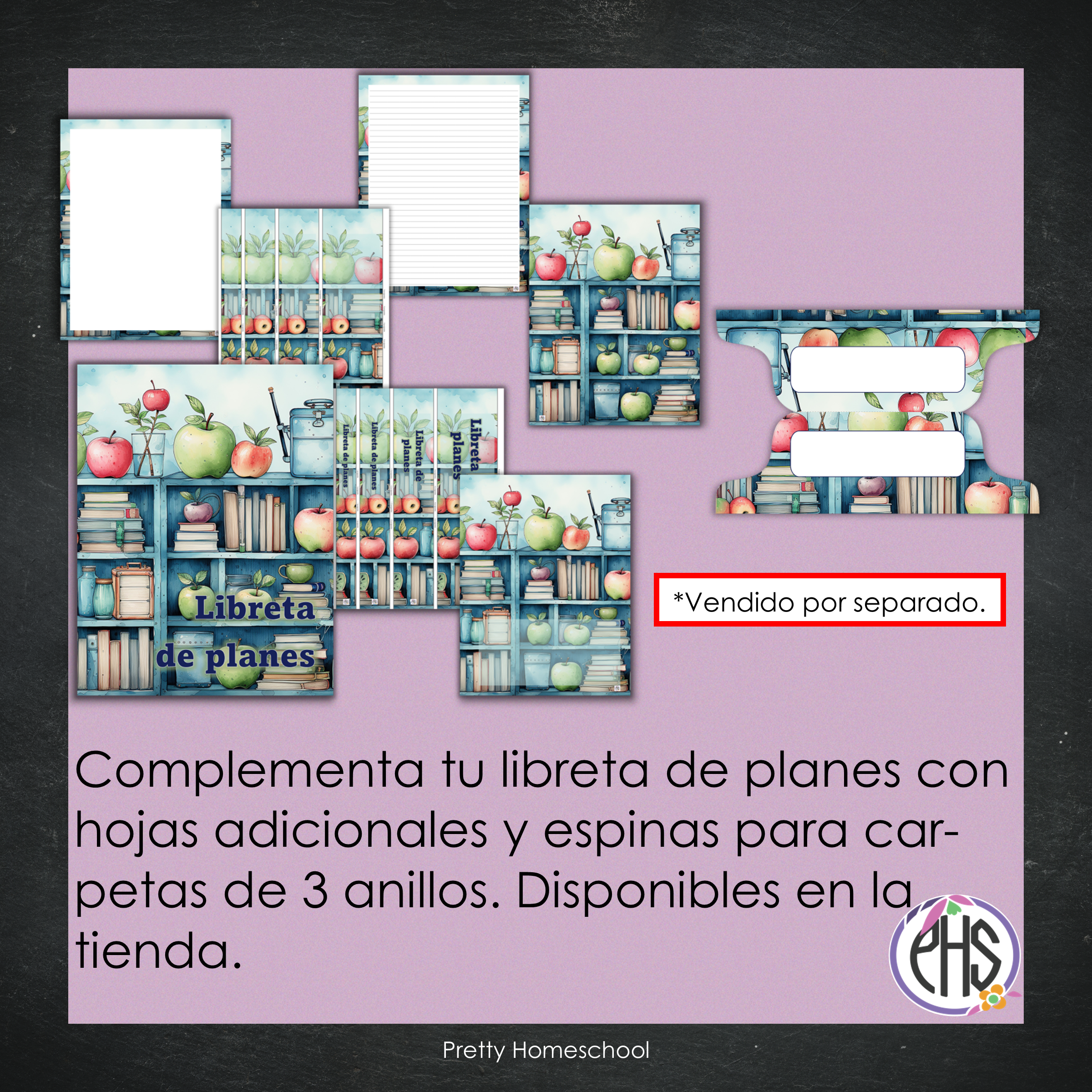 Libreta de planes homeschool imprimible / Archivo PDF solamente / Librero