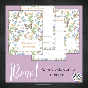 Libreta de planes homeschool imprimible / Archivo PDF solamente / Mariposas