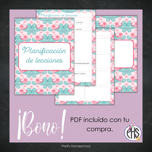 Libreta de planes homeschool imprimible / Archivo PDF solamente / Paisley