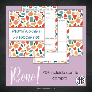 Libreta de planes homeschool imprimible / Archivo PDF solamente / Terrazo