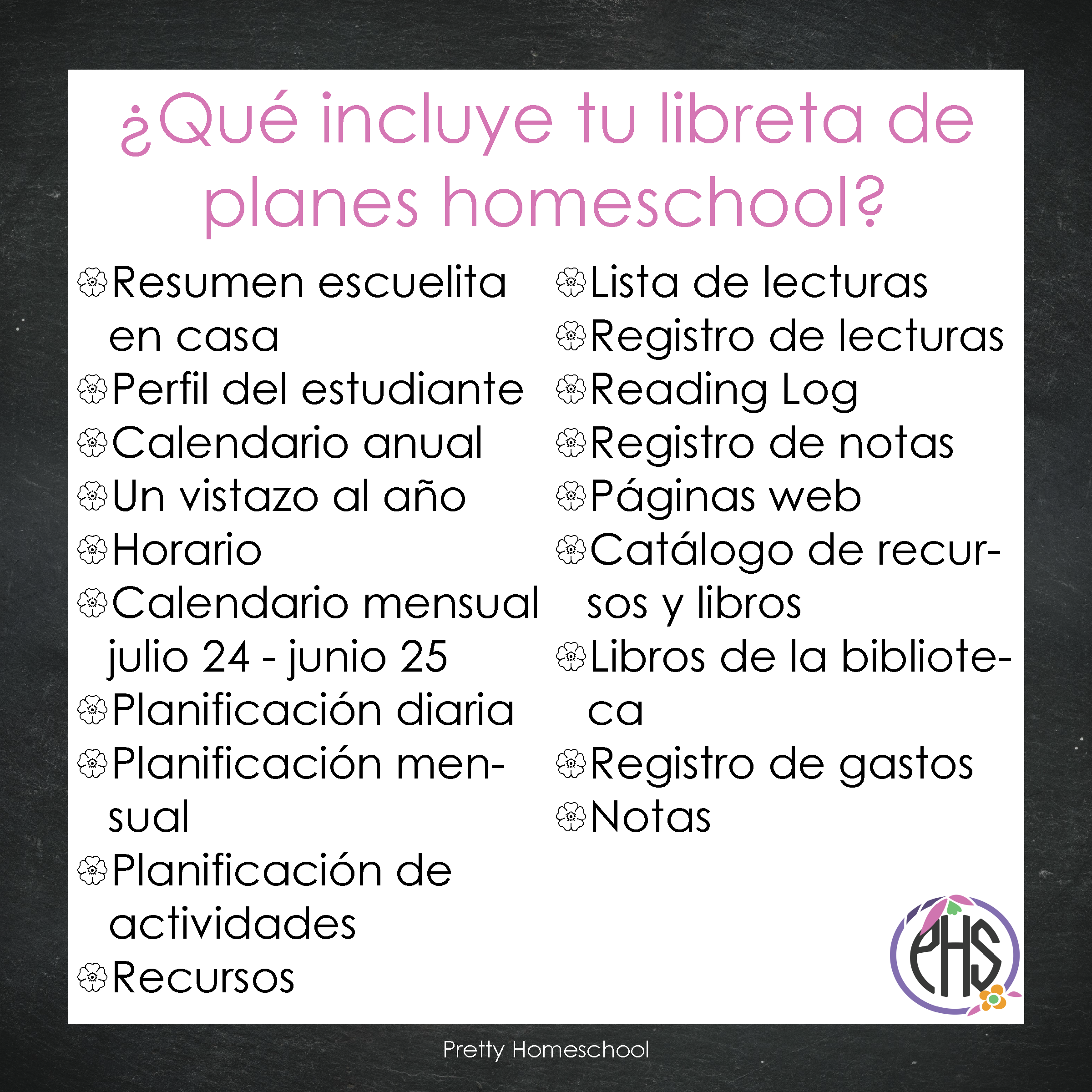 Libreta de planes homeschool / Planificación diaria o semanal / Impresa o encuadernada  / Aztec