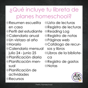 Libreta de planes homeschool / Planificación diaria o semanal / Impresa o encuadernada  / Blush Pink