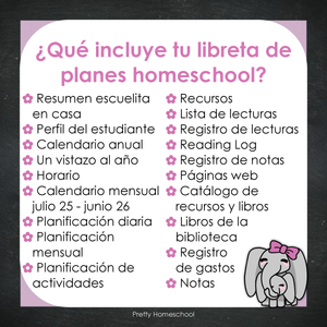 Libreta de Planes Homeschool Impresa | Planificador Diario y Semanal para 4 Estudiantes | Versión Impresa + PDF | Diseño escolar