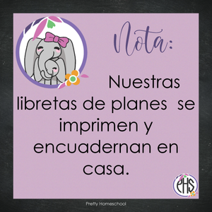 Libreta de planes homeschool / Planificación diaria o semanal / Impresa o encuadernada  / Librero