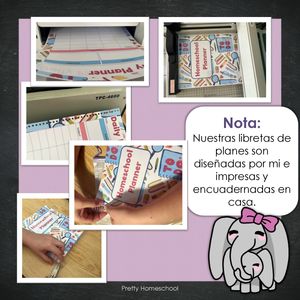 Libreta de Planes Homeschool Impresa | Planificador Diario y Semanal para 4 Estudiantes | Versión Impresa + PDF | Diseño escolar