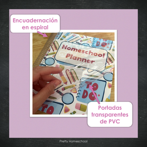 Libreta de Planes Homeschool Impresa | Planificador Diario y Semanal para 4 Estudiantes | Versión Impresa + PDF | Diseño escolar