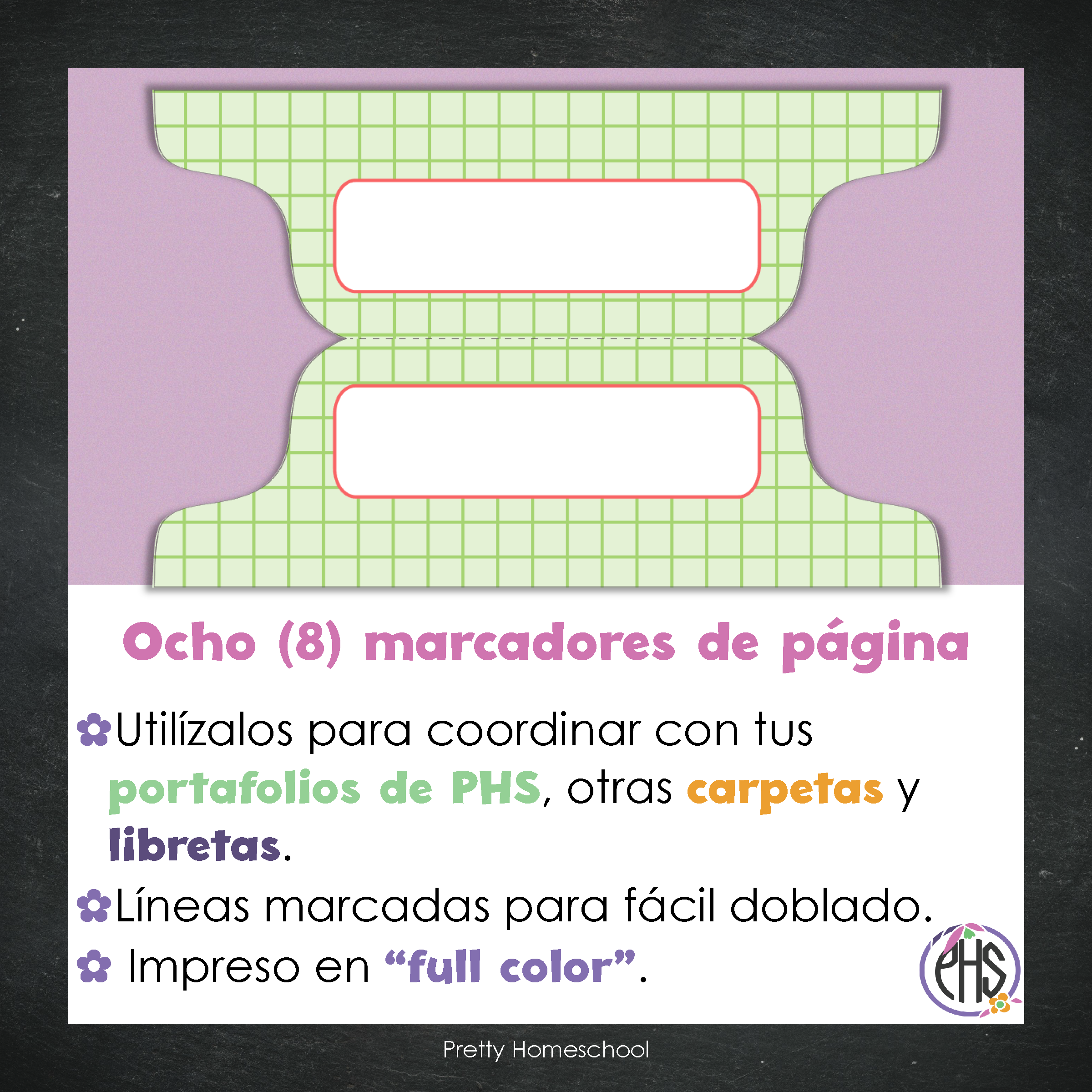 Marcadores de página: Portafolio Back to School