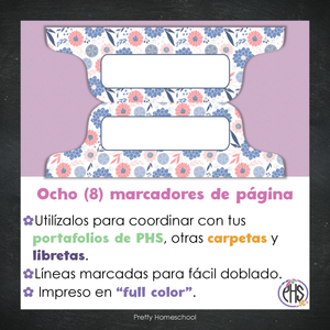 Marcadores de página: Portafolio Blue Flowers