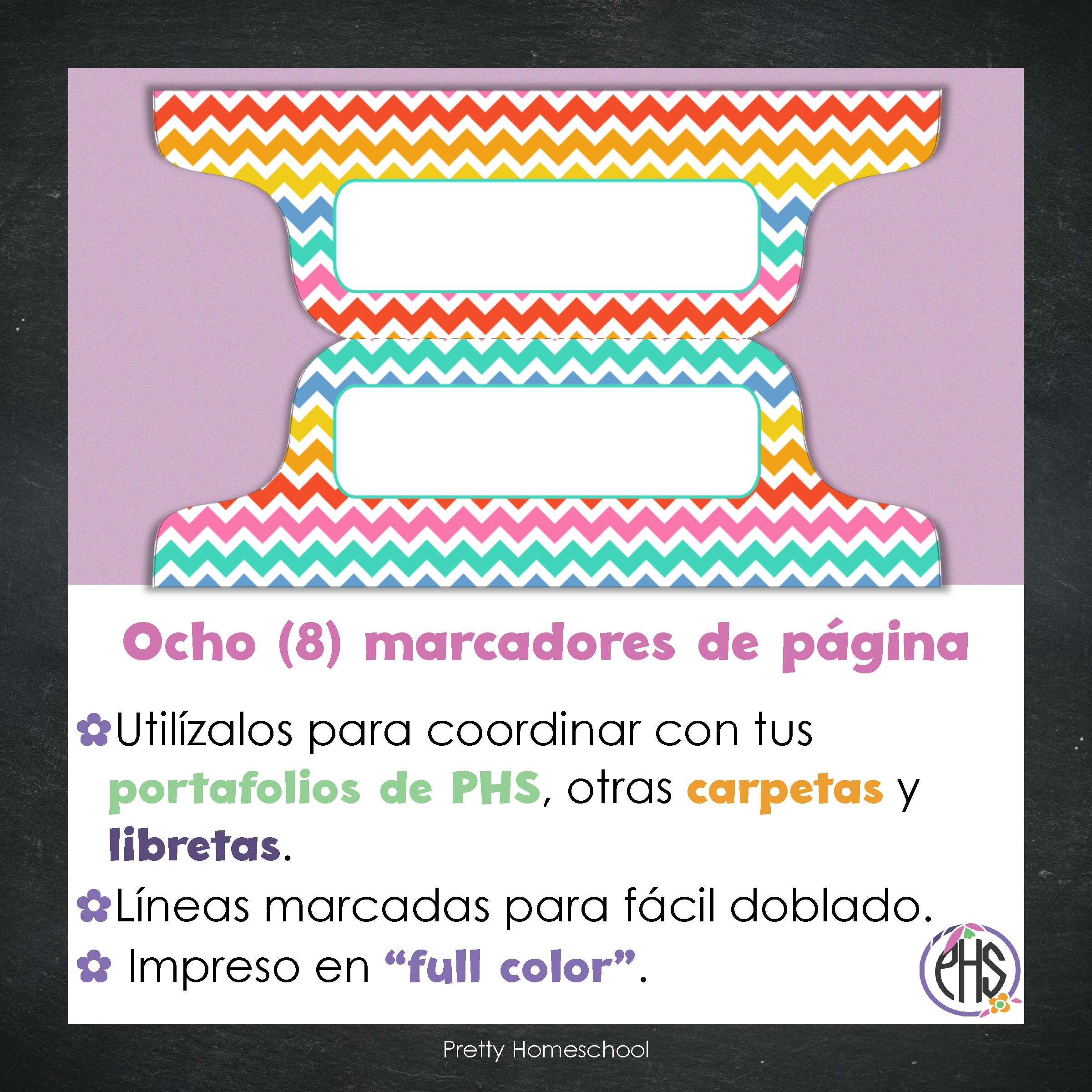 Marcadores de página: Portafolio Bright Chevron