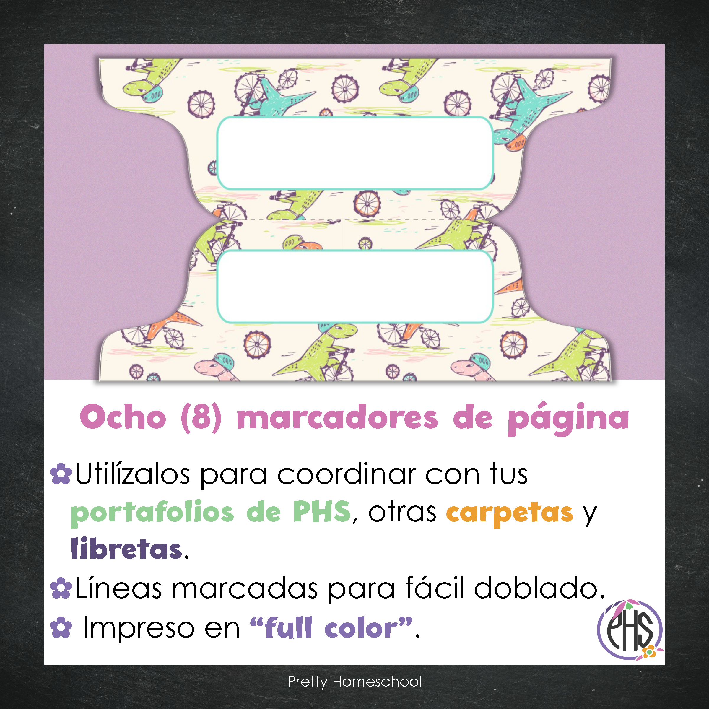 Marcadores de página: Portafolio Dinosaurios